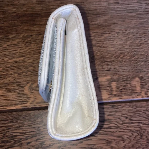 WHITING and DAVIS INT’L wh. enamel pieced metal clutch or shoulder bag $39 - Picture 12 of 12